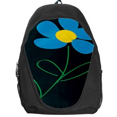 Whimsical Blue Flower Green Sexy Backpack Bag by Mariart