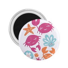 Animals Sea Flower Tropical Crab 2 25  Magnets by Mariart