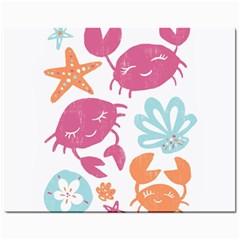 Animals Sea Flower Tropical Crab Mini Button Earrings by Mariart