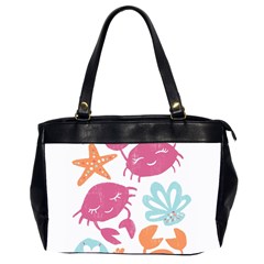 Animals Sea Flower Tropical Crab Office Handbags (2 Sides) 