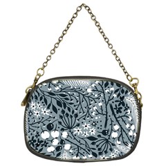 Abstract Floral Pattern Grey Chain Purses (two Sides) 