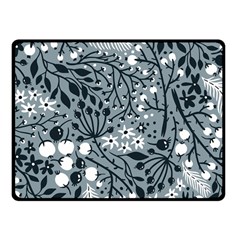 Abstract Floral Pattern Grey Fleece Blanket (small)