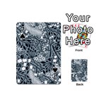 Abstract Floral Pattern Grey Playing Cards 54 (Mini)  Front - Spade7