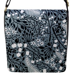 Abstract Floral Pattern Grey Flap Messenger Bag (s)