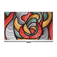 Beautiful Pattern Background Wave Chevron Waves Line Rainbow Art Business Card Holders