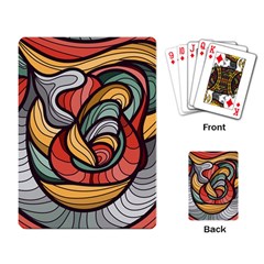 Beautiful Pattern Background Wave Chevron Waves Line Rainbow Art Playing Card