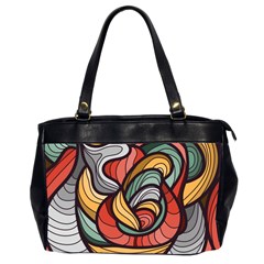 Beautiful Pattern Background Wave Chevron Waves Line Rainbow Art Office Handbags (2 Sides) 