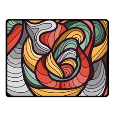 Beautiful Pattern Background Wave Chevron Waves Line Rainbow Art Fleece Blanket (small) by Mariart