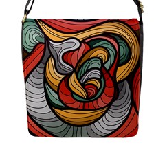 Beautiful Pattern Background Wave Chevron Waves Line Rainbow Art Flap Messenger Bag (l)  by Mariart