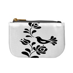 Birds Flower Rose Black Animals Mini Coin Purses