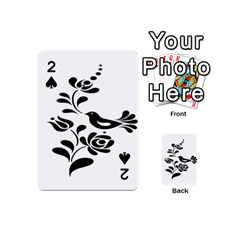 Birds Flower Rose Black Animals Playing Cards 54 (mini) 