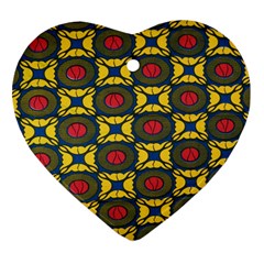 African Textiles Patterns Ornament (heart)