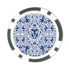 Birds Fish Flowers Floral Star Blue White Sexy Animals Beauty Poker Chip Card Guard