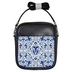 Birds Fish Flowers Floral Star Blue White Sexy Animals Beauty Girls Sling Bags by Mariart