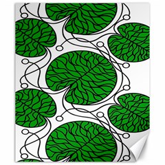 Bottna Fabric Leaf Green Canvas 20  X 24   by Mariart