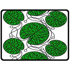 Bottna Fabric Leaf Green Fleece Blanket (large) 