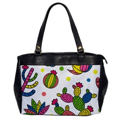 Cactus Seamless Pattern Background Polka Wave Rainbow Office Handbags