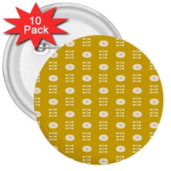 Circle Polka Chevron Orange Pink Spot Dots 3  Buttons (10 Pack) 