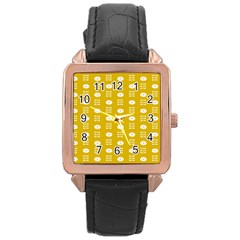 Circle Polka Chevron Orange Pink Spot Dots Rose Gold Leather Watch  by Mariart