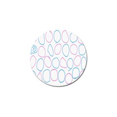 Circles Featured Pink Blue Golf Ball Marker by Mariart