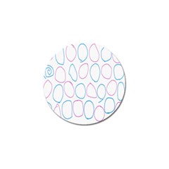 Circles Featured Pink Blue Golf Ball Marker (10 Pack)