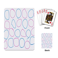 Circles Featured Pink Blue Playing Card