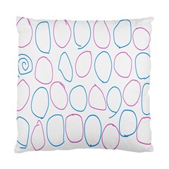 Circles Featured Pink Blue Standard Cushion Case (two Sides)