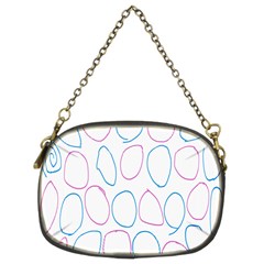 Circles Featured Pink Blue Chain Purses (two Sides)  by Mariart