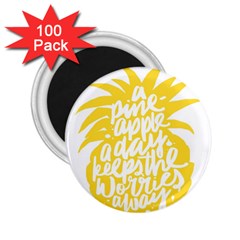 Cute Pineapple Yellow Fruite 2 25  Magnets (100 Pack)  by Mariart