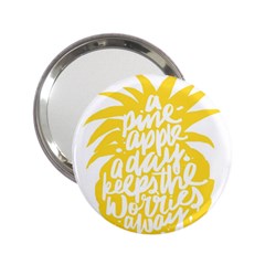 Cute Pineapple Yellow Fruite 2 25  Handbag Mirrors by Mariart