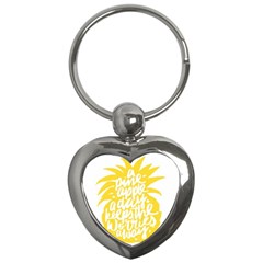 Cute Pineapple Yellow Fruite Key Chains (heart) 