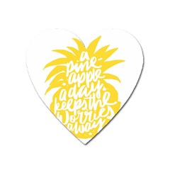 Cute Pineapple Yellow Fruite Heart Magnet