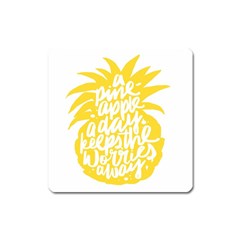 Cute Pineapple Yellow Fruite Square Magnet