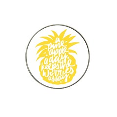 Cute Pineapple Yellow Fruite Hat Clip Ball Marker (10 Pack) by Mariart