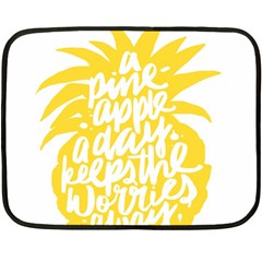 Cute Pineapple Yellow Fruite Double Sided Fleece Blanket (mini)  by Mariart