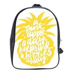 Cute Pineapple Yellow Fruite School Bag (large)