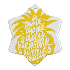 Cute Pineapple Yellow Fruite Ornament (snowflake) by Mariart
