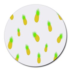 Cute Pineapple Fruite Yellow Green Round Mousepads