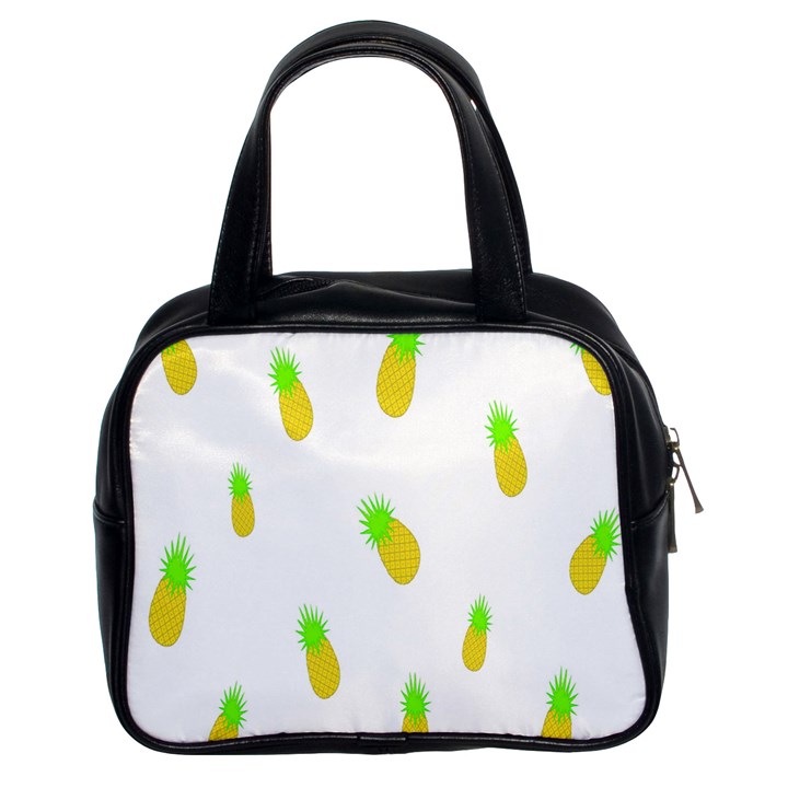 Cute Pineapple Fruite Yellow Green Classic Handbags (2 Sides)