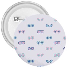 Cute Sexy Funny Sunglasses Kids Pink Blue 3  Buttons by Mariart