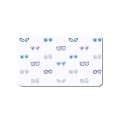 Cute Sexy Funny Sunglasses Kids Pink Blue Magnet (name Card) by Mariart