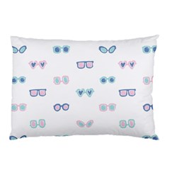 Cute Sexy Funny Sunglasses Kids Pink Blue Pillow Case by Mariart