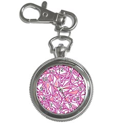 Conversational Triangles Pink White Key Chain Watches by Mariart