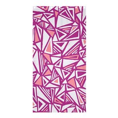 Conversational Triangles Pink White Shower Curtain 36  X 72  (stall) 