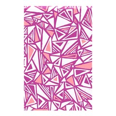 Conversational Triangles Pink White Shower Curtain 48  X 72  (small)  by Mariart