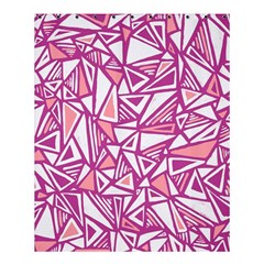 Conversational Triangles Pink White Shower Curtain 60  X 72  (medium) 