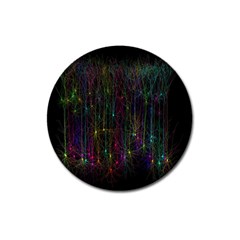 Brain Cell Dendrites Magnet 3  (round) by Mariart