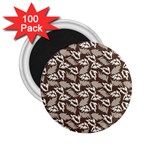 Dried Leaves Grey White Camuflage Summer 2.25  Magnets (100 pack)  Front