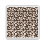 Dried Leaves Grey White Camuflage Summer Memory Card Reader (Square)  Front