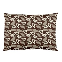 Dried Leaves Grey White Camuflage Summer Pillow Case (two Sides) by Mariart